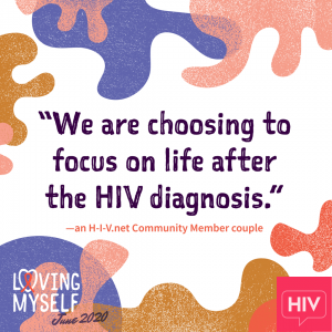 "We are choosing to focus on life after the HIV diagnosis" UGC quote carousel for HIV Awareness Month 2020