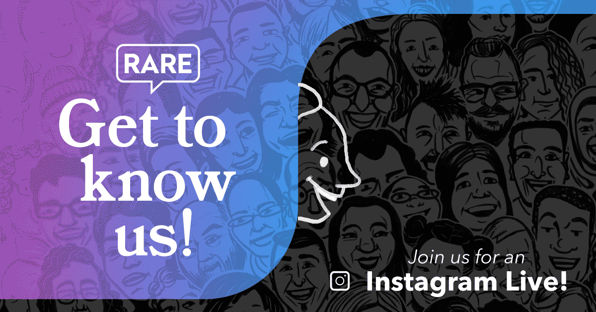 Animated ad on FB for an introductory Instagram Live event for RareDisease.net